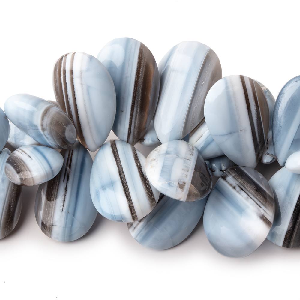 12x8-24x15mm Banded Owyhee Opal Plain Pear Beads 7 inch 44 pieces AA