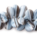 12x8-24x15mm Banded Owyhee Opal Plain Pear Beads 7 inch 44 pieces AA