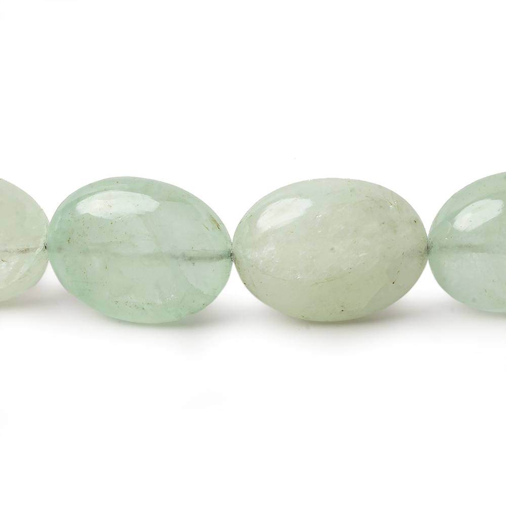 12x9-21x16mm Green Beryl plain nugget beads 18 inch 29 pieces A