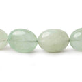 12x9-21x16mm Green Beryl plain nugget beads 18 inch 29 pieces A