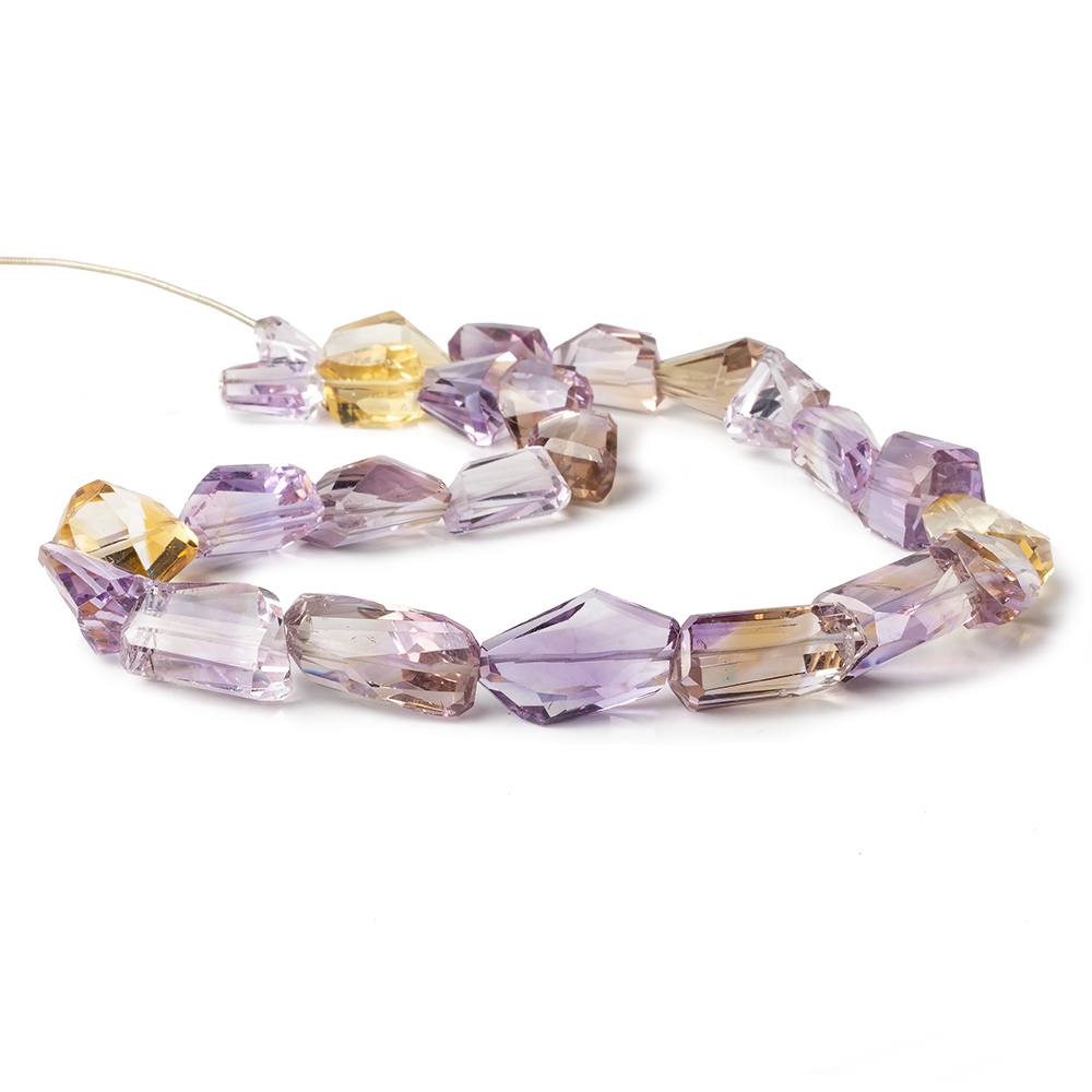 12x9-24x12mm Ametrine Faceted Nugget Beads 16 inch 25 pieces AAA