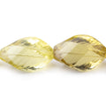 13-22mm Lemon Quartz Straight Drilled Twist Beads 16 inch 25 pieces