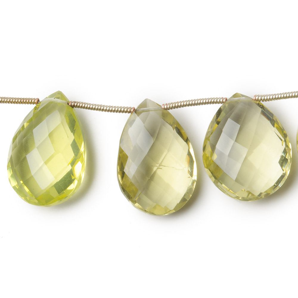 13x10x7- 20x14x8mm Lemon Quartz Pear Briolette 8 inch 13 pieces