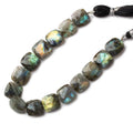 13x13mm Labradorite faceted square cushion beads 8 inch 15 pieces