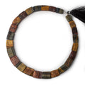 13x18-20x24mm Matte & Polished Multi Color Tiger's Eye fancy shape Collar 25 beads A