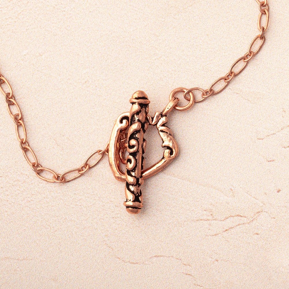 13x18mm Antiqued Copper Toggle Bali Design 1 piece