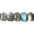 13x9-15x12mm Labradorite Side Drilled Faceted Cushion 6 in. 14 beads