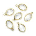 13x9mm Vermeil Bezel Crystal Quartz Marquise Pendant 1 piece