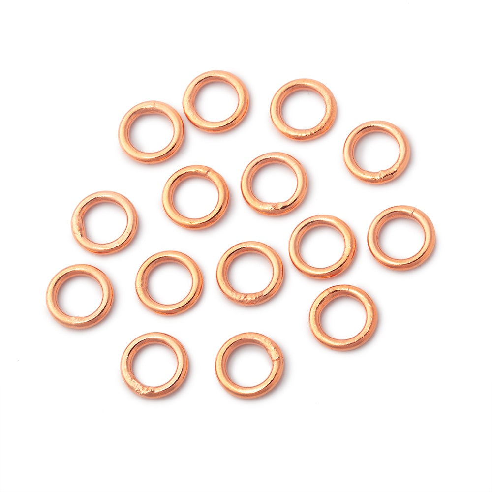 7mm Copper Closed Jump Ring Set of 50 pieces