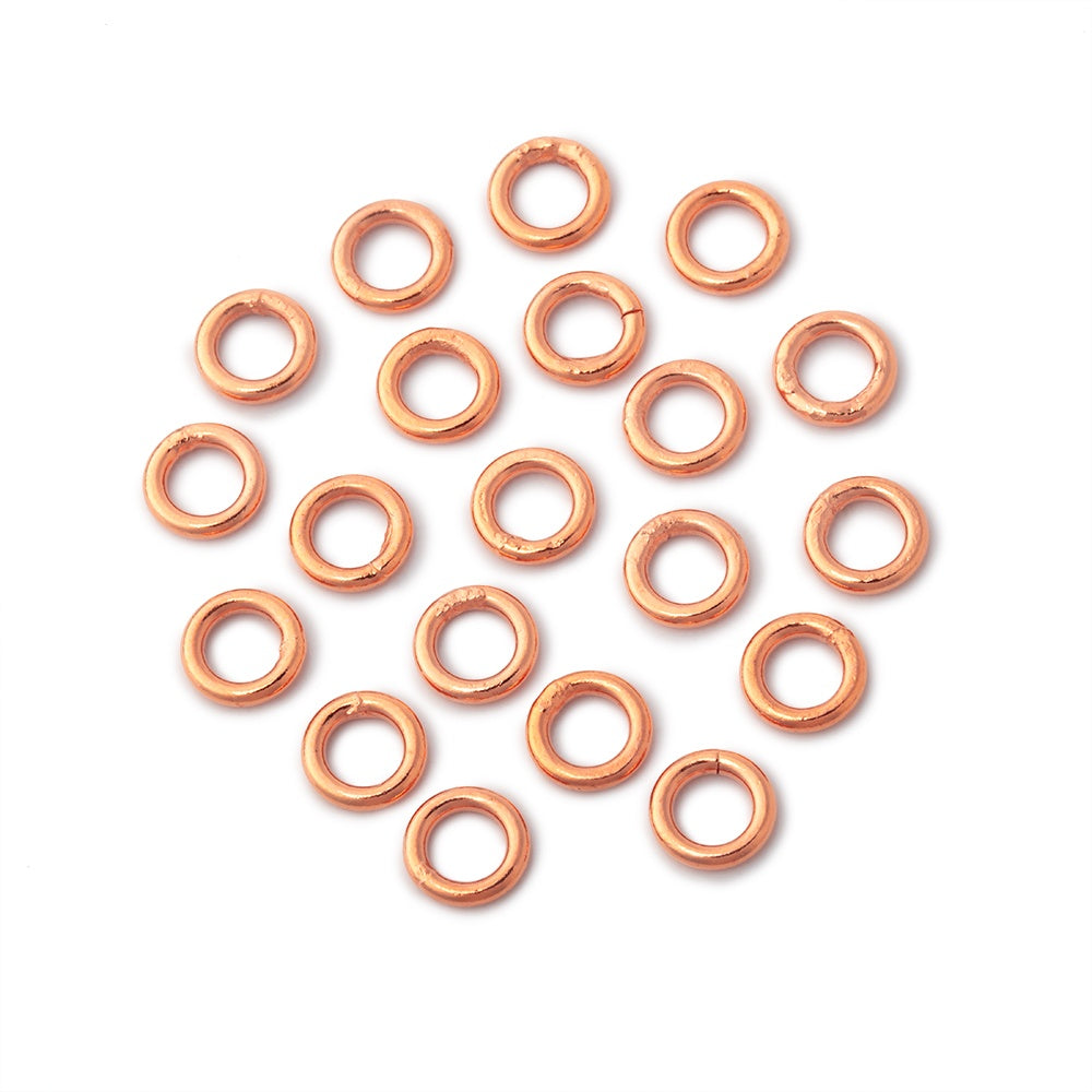 6mm Copper Closed Jump Ring Set of 50 pieces