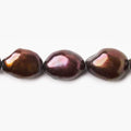 14mm Chocolate Brown Baroque Pearl, 15 inch, 34 pieces