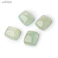 14x10mm Green Beryl Plain Cushion Cabochon Focal Beads - Undrilled