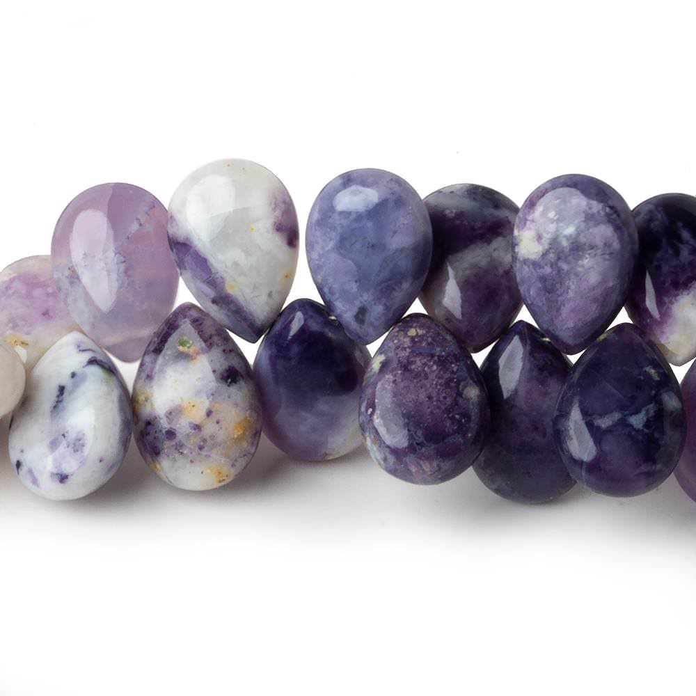 14x10mm  Morado Purple Opal plain pear beads 18 inch 102 pieces AA
