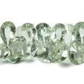 14x10mm-18x11mm Prasiolite Pavillion Faceted Pear Beads 8 inch 45 pieces AAA