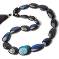 14x13-21x22mm Black Labradorite plain nugget beads 16 inch 20 pieces AAA