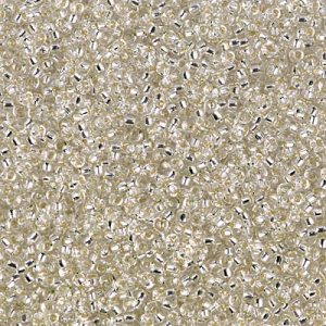 Miyuki 15-1   15/0 Silver Lined Crystal Seed Beads - 1, 2 or 5 gm