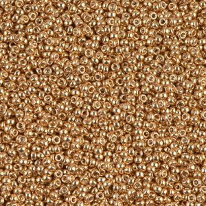 Miyuki 15-1053  15/0 Galvanized Yellow Gold Seed Beads - 5 or 10 gm