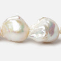 15-17mm Off White Ultra Baroque Freshwater Pearls 16.5 inch 17 pieces AAA 0.8mm drill hole