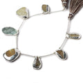 15-21mm Silver Leafed Drusy Agate Bead Strand 8 inch 7 pieces