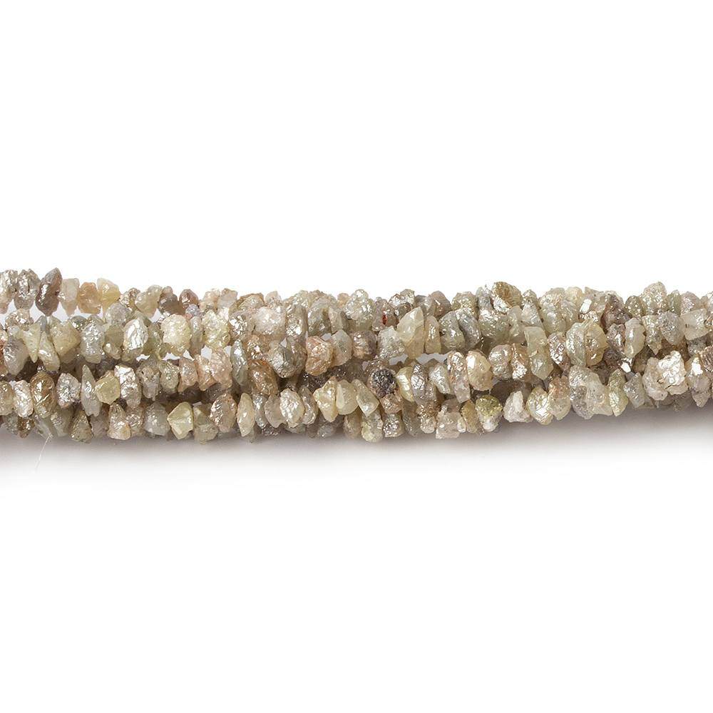 1.5-3mm Champagne Diamond Natural Crystal Nugget 15 inch 220 pieces