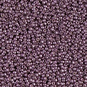 Miyuki 15-4220   15/0 Duracoat Galvanized Eggplant Seed Beads - 2 or 5 gm