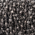 3mm Black Gold plated Copper Faceted Nuggets on Black Gold plated Chain