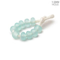 6mm Seafoam Blue Chalcedony 1.5mm Large Hole Faceted Rondelle Set of 10 Beads