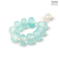 8mm Seafoam Blue Chalcedony 2mm Large Hole Faceted Rondelle Bead Set of 10