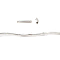 1.5mm Sterling Silver Plated Copper Curved Tube 8 inch 20 pcs