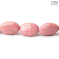 15x10mm Thulite Plain Oval Beads 8 inch 13 pieces A 1mm drill hole