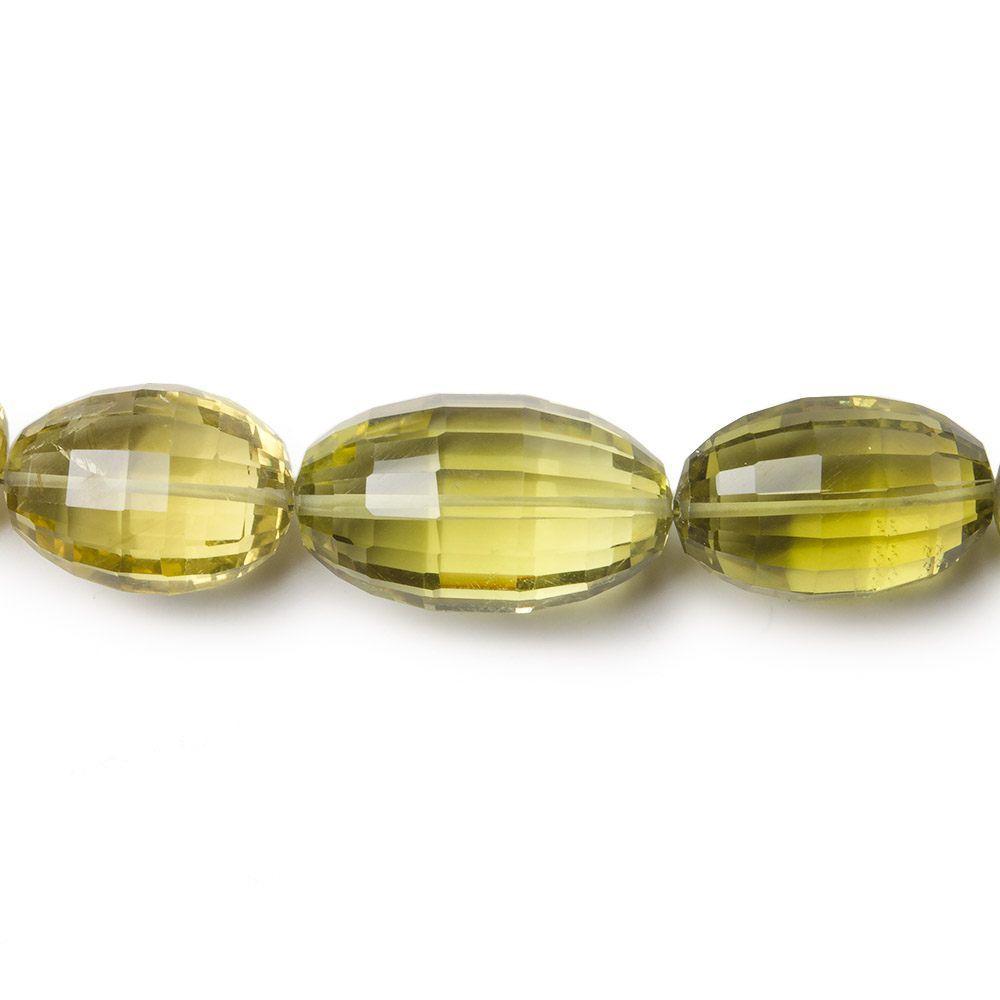 14x10-18x10mm Lemon Quartz Straight Drill Faceted Ovals 16 inch 28 pieces AA