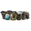 15x15-16x16mm Labradorite faceted square cushion beads 8 inch 13 pieces