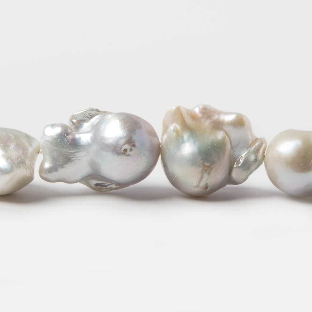 15x2-19x15mm Off White Ultra Baroque Freshwater Pearl 15.5 inch 20 pcs