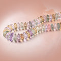 16-19mm Multi Gemstone German Faceted Rondelle Beads 16 inch 55 pieces  AAA