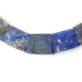 16.5x13-24x20mm Matte Lapis Lazuli Fancy Shape Collar 25 beads
