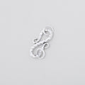 16x10mm Antiqued Sterling Silver Twisted S Hook 1 piece