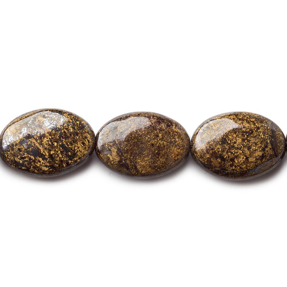 14x10mm Bronzite plain oval beads 15.5 inch 22 pieces