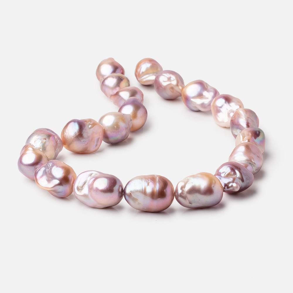 16x13-21x16mm Tri-Color Ultra Baroque Freshwater Pearls 15.5 inch 20 pieces AA
