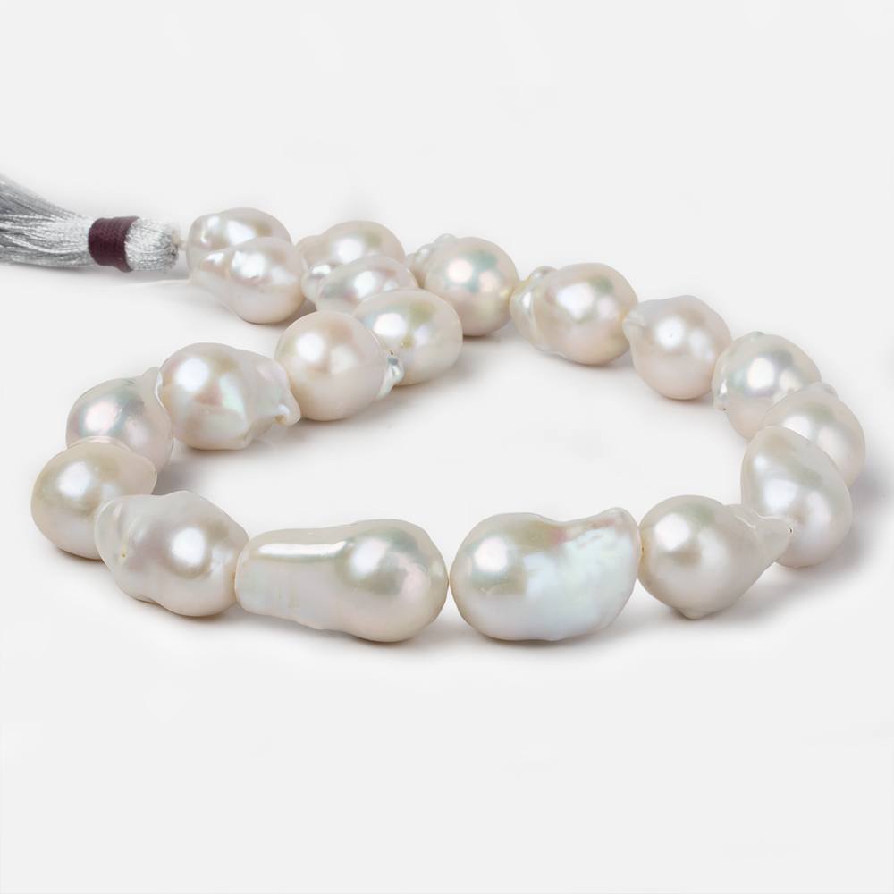 16x13-26x15mm Off White Ultra Baroque Freshwater Pearl 16 inch 18 pieces A