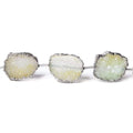 16x13mm Silver Edged White Drusy Slice Strand 10 pieces