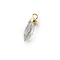 16x5mm Gold Leafed Crystal Quartz Spike Pendant 1 piece