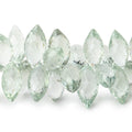 16x8-19x8mm Prasiolite Faceted Marquise Beads 8 inch 65 pieces AAA