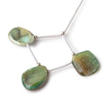 17-19mm Multi Green Drusy Bead Set of 3 pieces