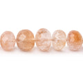 8-13mm Copper Rutilated Quartz Faceted Rondelle 16 inch 55 Beads AA