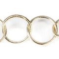 17mm 14kt Gold plated Round Link Chain by the foot
