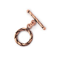 17mm Antiqued Copper Toggle Woven Design 1 piece
