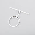 17mm Antiqued Sterling Silver Toggle Swirl Design 1 piece