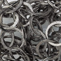17mm Black Gold Plated Brushed Round Link Chain by the foot