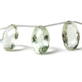 17x10-16x12mm Prasiolite pavilion faceted oval beads 8 inch 9 pieces AAA