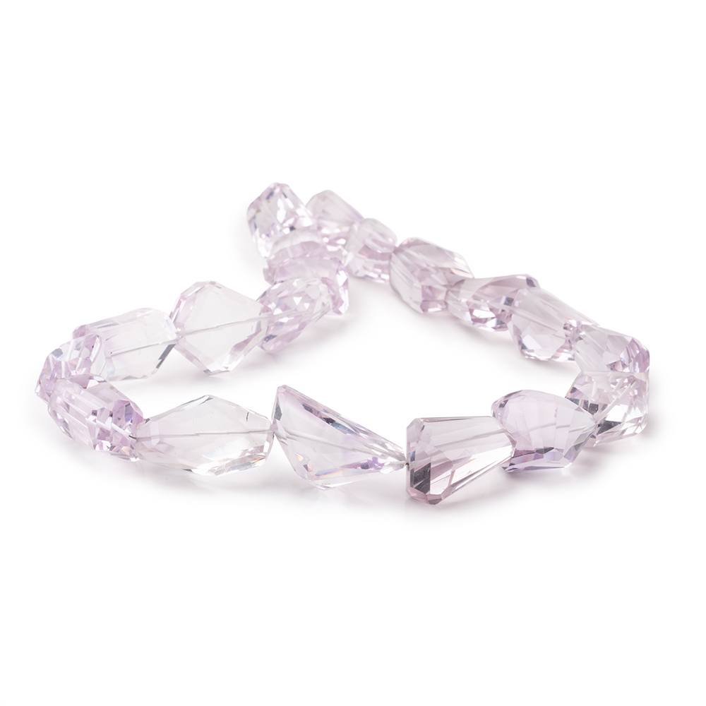 17x14-25x16mm Pink Amethyst Faceted Nuggets 15 inch 19 Beads AAA
